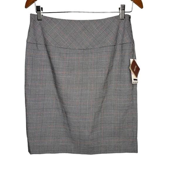 NWT MICHAEL Michael Kors plaid mini career pencil skirt Sz 6 - Picture 1 of 5